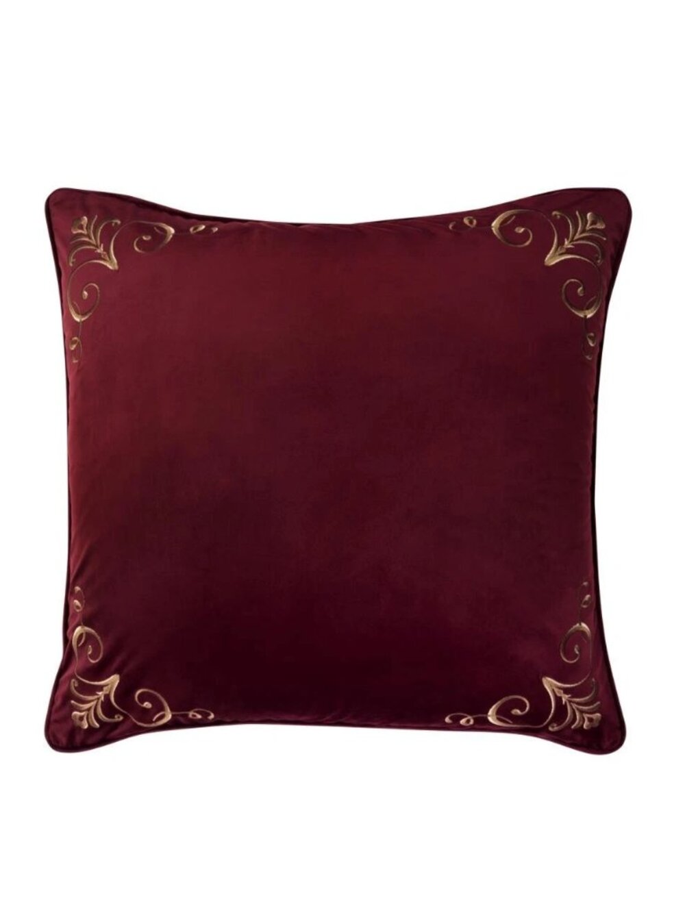 Five Queens Court Bordeaux Crimson Euro Sham Luxury Euro  26 X 26 (New)
